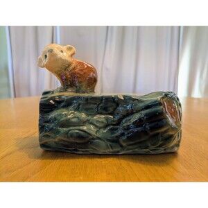 Brush McCoy Bear Log Planter  Vintage Pottery-Great for Succulents
